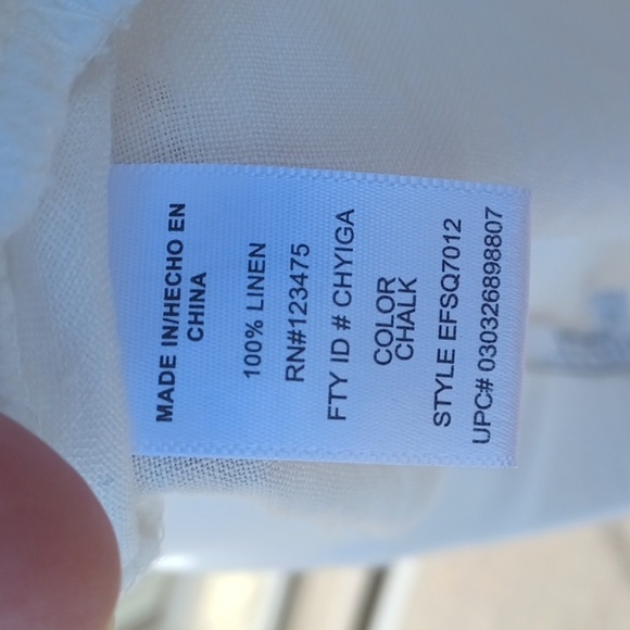 Ellen Tracy Linen pant, color Chalk, sz M - Picture 7 of 8